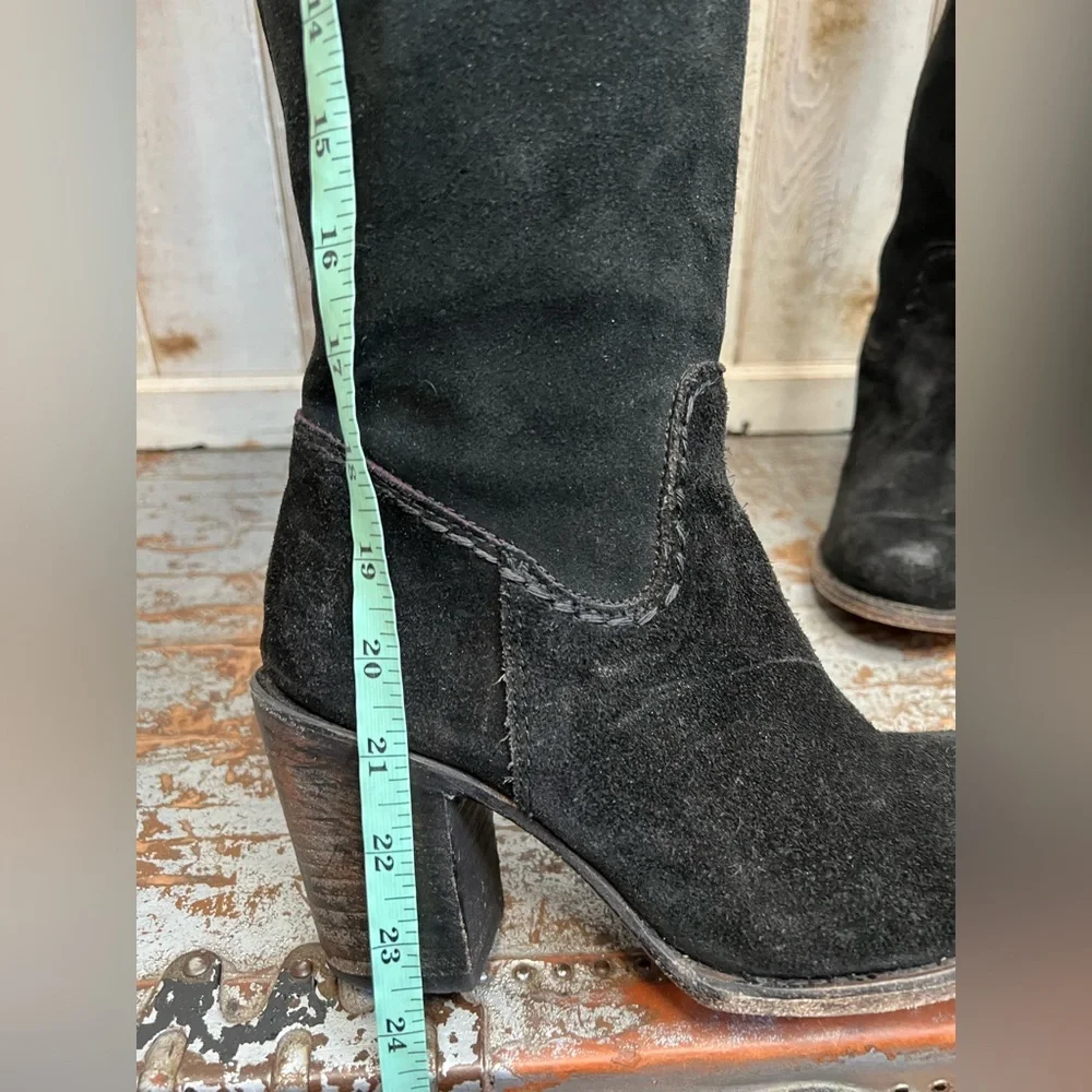 Freebird By Steven Brock Black Suede Over The Knee Boots - Picture 14 of 16